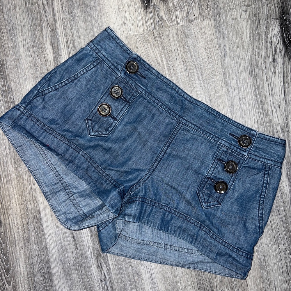 Express soft denim shorts